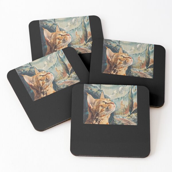 Item preview, Enigmatic Cat in a Dreamlike World designed and sold by Teeverva Studio.