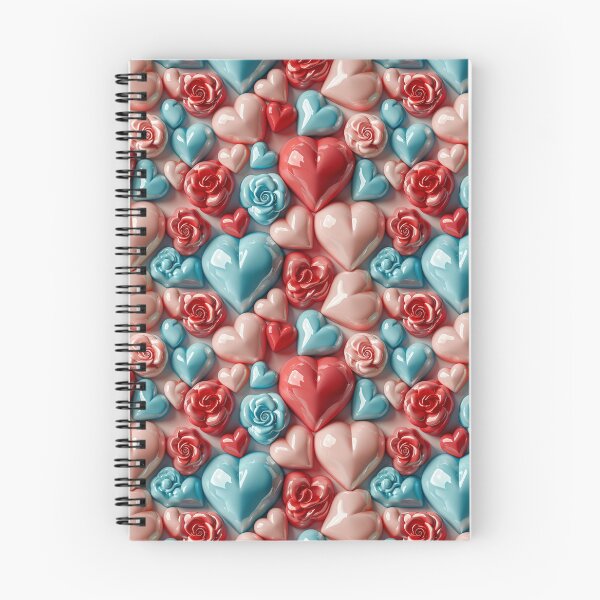 Item preview, inflatable heart puff seamless pattern designed and sold by FamousArtDesign.