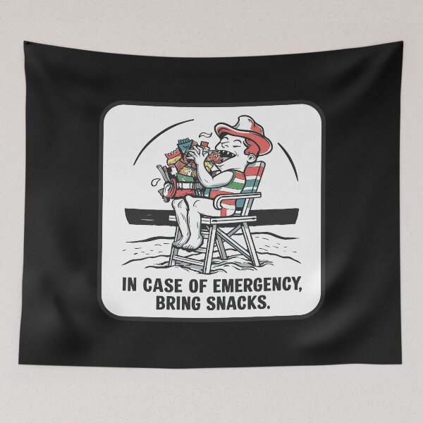 Item preview, ''In Case of Emergency, Bring Snacks'' Funny Swim Couch Lifeguard T-Shirt designed and sold by Witty Shirts.