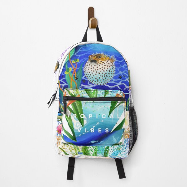 Item preview, Tropical vibes, puffer fish designed and sold by GabiVitryArt.