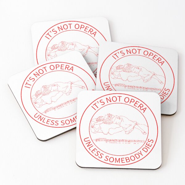 Item preview, It’s Not Opera 1 red writing in circle designed and sold by ClaireBillson.