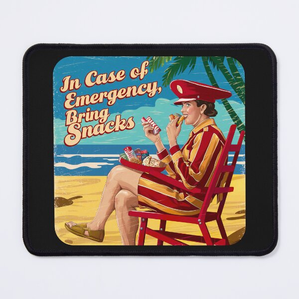 Item preview, ''In Case of Emergency, Bring Snacks'' Funny Swim Couch Lifeguard T-Shirt designed and sold by Witty Shirts.