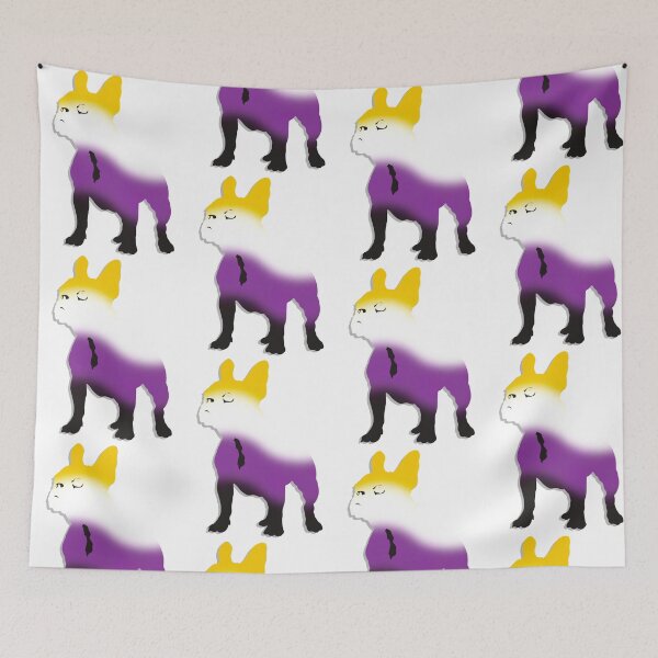 Item preview, Pride Frenchie - Non Binary designed and sold by PastelMushroom.