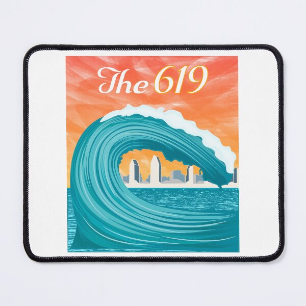 Item preview, The 619 - Colorful San Diego Design with Ocean Wave designed and sold by McFlyDesigns.