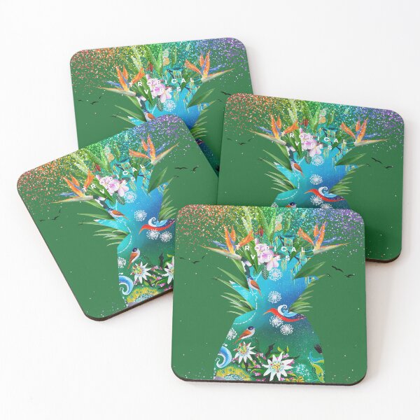 Item preview, Tropical vibes, imaginary tropical landscape designed and sold by GabiVitryArt.