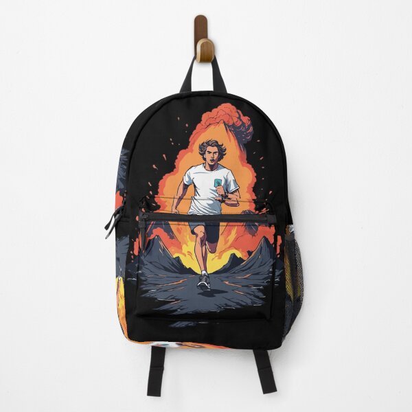 Item preview, Man Running from Erupting Volcano designed and sold by TurtleDojo.