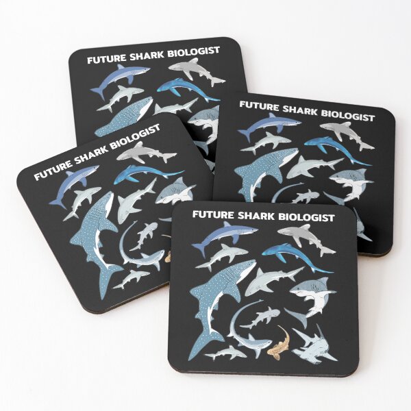 Item preview, Shark species Blue shark Whale shark Hammerhead shark Mako shark designed and sold by NicGrayGraphic.