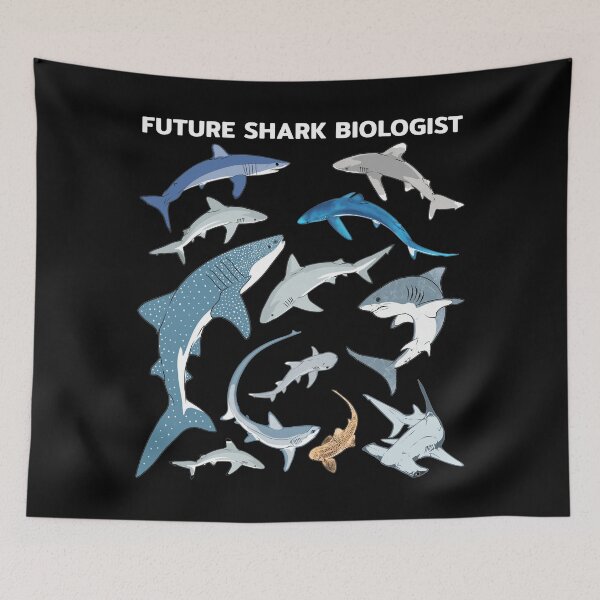 Item preview, Shark species Blue shark Whale shark Hammerhead shark Mako shark designed and sold by NicGrayGraphic.