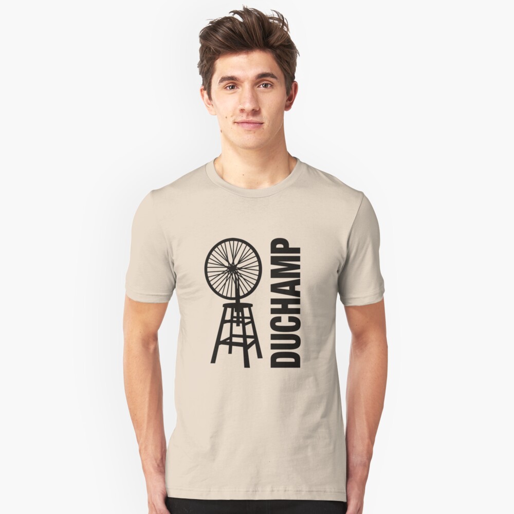 Marcel Duchamp's Bicycle Wheel Sculpture Slim Fit T-Shirt