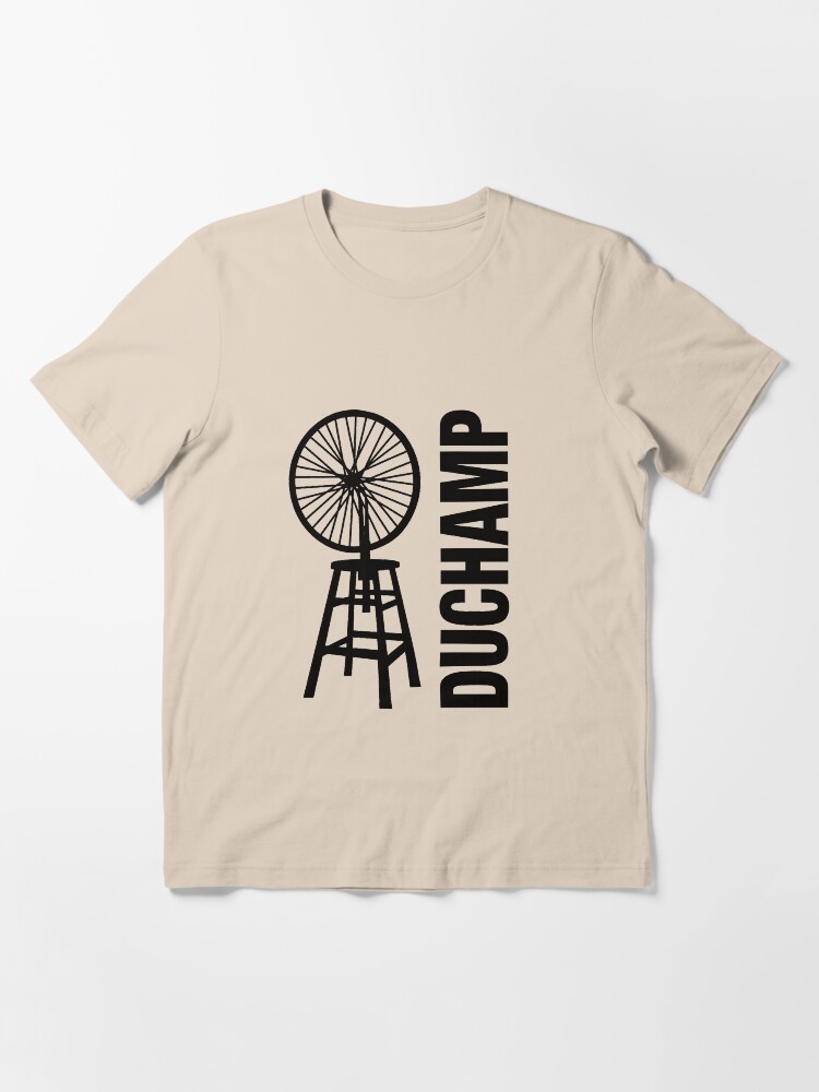 Alternate view of Marcel Duchamp's Bicycle Wheel Sculpture Essential T-Shirt