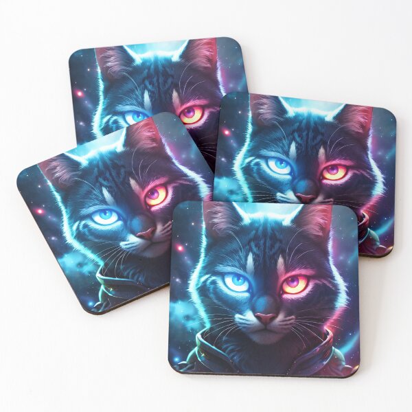 Item preview, Space Cat Hyper Neon Pink designed and sold by KnuNetzer.