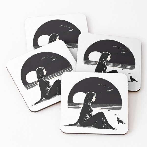 Item preview, A Muslimah Contemplating under the Moonlight designed and sold by Noor_Creations.