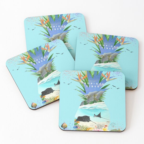 Item preview, Tropical vibes, rays in the lagoon designed and sold by GabiVitryArt.