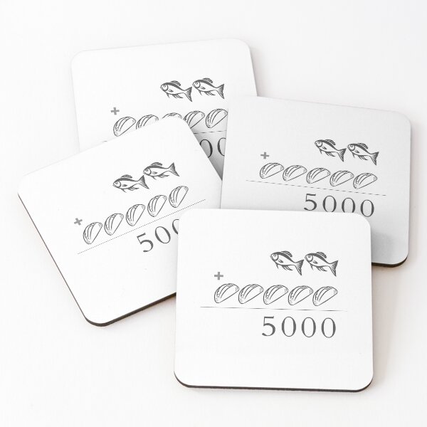 Item preview, Modern Digital Art of Feeding the Five Thousand - Matthew 14:13-21 - 2 Fishes + 5 Loaves = 5000 - Instant Download designed and sold by charlottebatino.