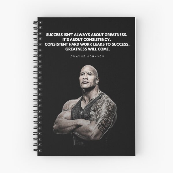 Item preview, The Rock Motivational Quote Portrait designed and sold by SuccessInsanity.
