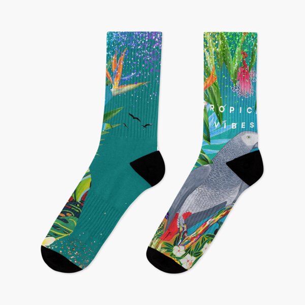 Item preview, Tropical vibes, Gabon Gray parrot designed and sold by GabiVitryArt.