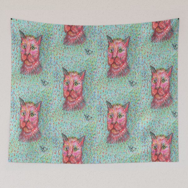 Item preview, Van Gogh as a cat drawing designed and sold by DipakSonarArt.