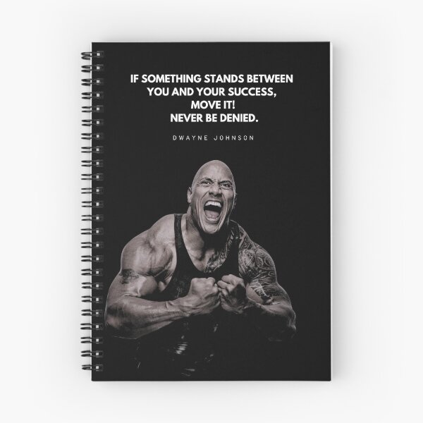 Item preview, The Rock Motivational Quote Portrait designed and sold by SuccessInsanity.
