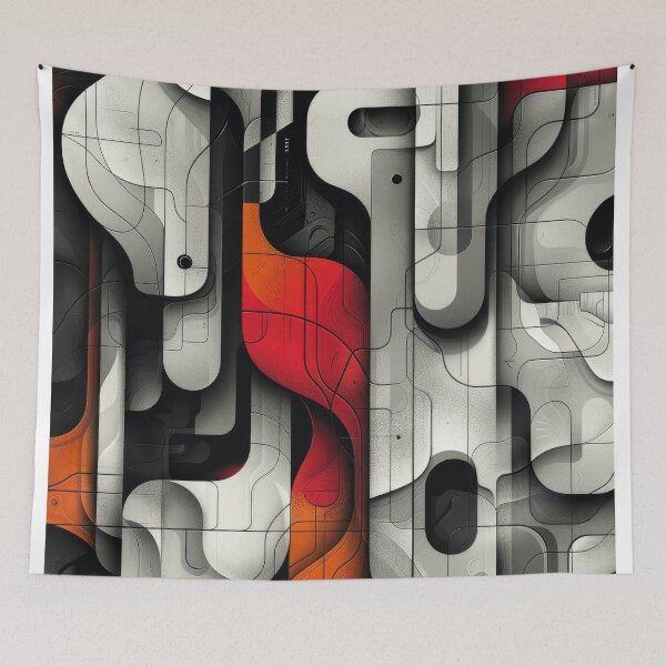 Item preview, Abstract Geometric Pattern in Red, Black, and White designed and sold by RGShirtWorks.