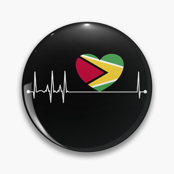 Item preview, Guyana Flag Heartbeat Proud Guyanese Heart Guyana Gear designed and sold by DynamicDesign.