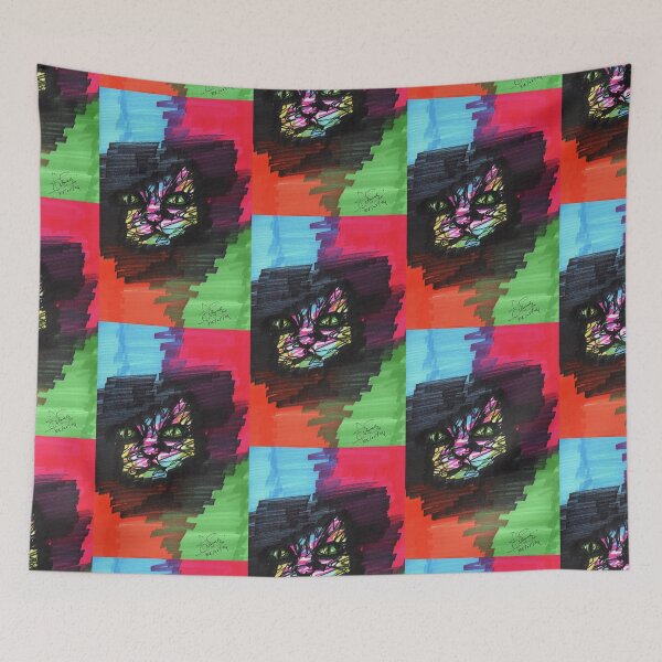 Item preview, Scary cat abstract artwork designed and sold by DipakSonarArt.