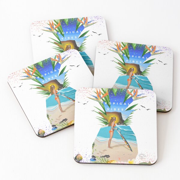 Item preview, Tropical vibes, island surfer designed and sold by GabiVitryArt.