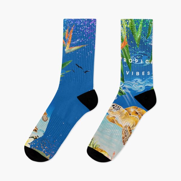 Item preview, Tropical vibes, sea turtle designed and sold by GabiVitryArt.