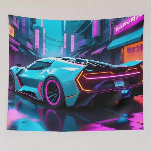 Aperçu de l'œuvre Hypervoiture cyberpunk créée et vendue par papi1998.