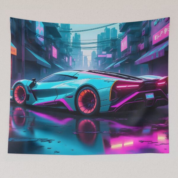 Aperçu de l'œuvre Hypervoiture cyberpunk créée et vendue par papi1998.