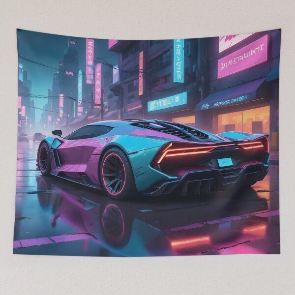 Aperçu de l'œuvre Hypervoiture cyberpunk créée et vendue par papi1998.