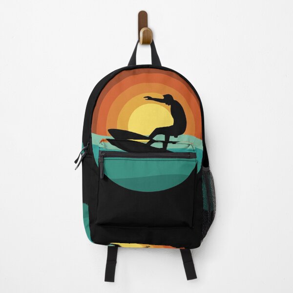 Item preview, Retro Surfer Silhouette - Sunset Background designed and sold by TurtleDojo.