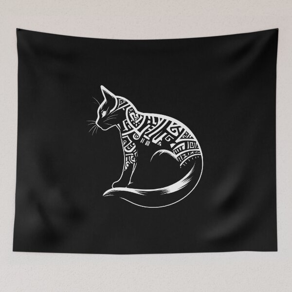 Item preview, Calligrapic Black Cat Tattoo designed and sold by DevemDavam.