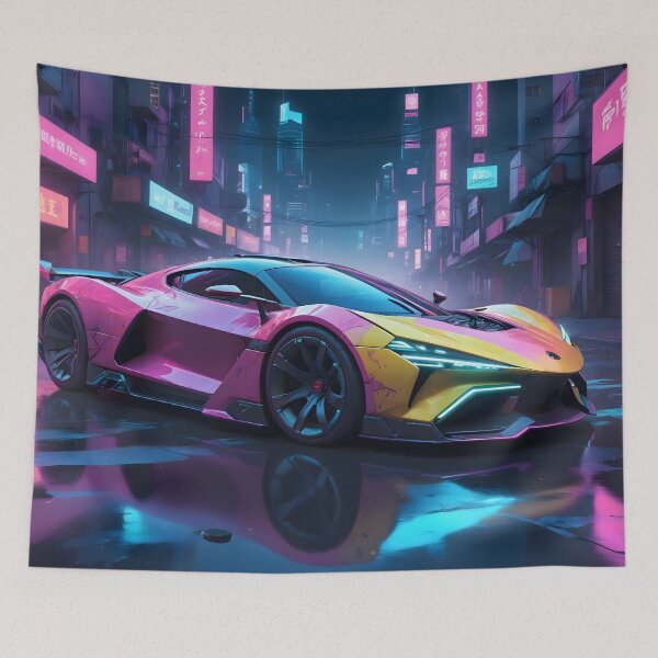 Aperçu de l'œuvre Hypervoiture cyberpunk créée et vendue par papi1998.