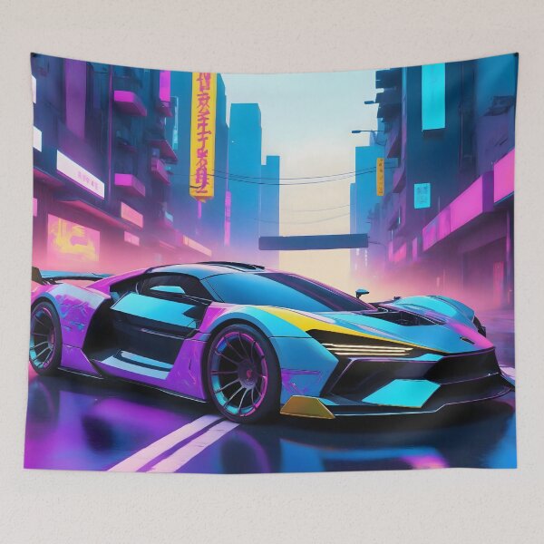 Aperçu de l'œuvre Hypervoiture cyberpunk créée et vendue par papi1998.