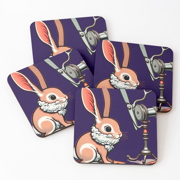 Item preview, a cheerful rabbit at the hairdresser's designed and sold by Kinia1982.