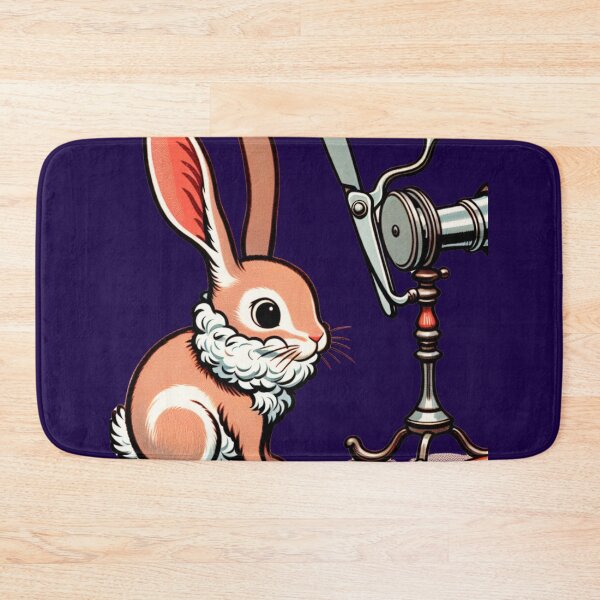 Item preview, a cheerful rabbit at the hairdresser's designed and sold by Kinia1982.
