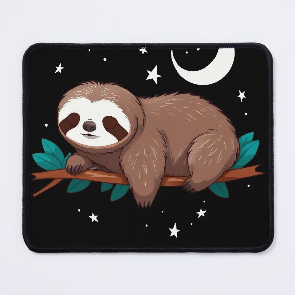 Item preview, Cute Sleeping Sloth - Moonlit Branch designed and sold by TurtleDojo.