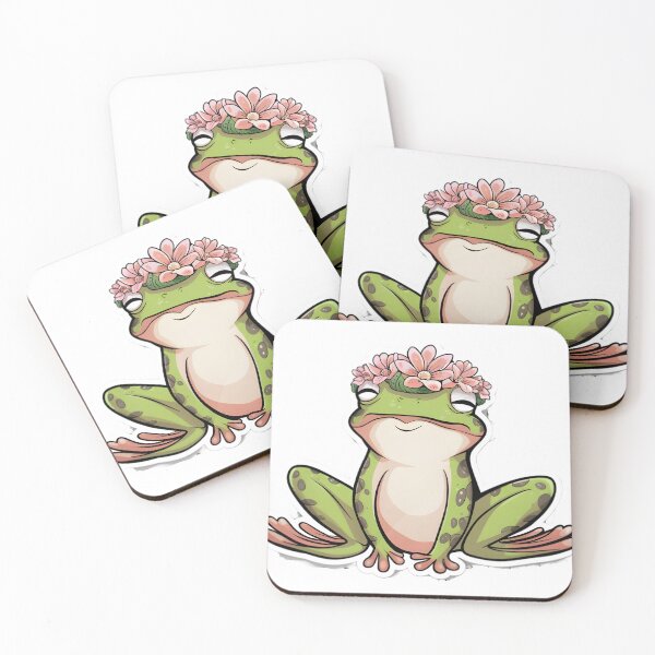 Item preview, Cool Flower-Crowned Frog Butt Sticker designed and sold by DIUMERI.