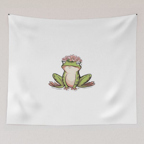 Item preview, Cool Flower-Crowned Frog Butt Sticker designed and sold by DIUMERI.