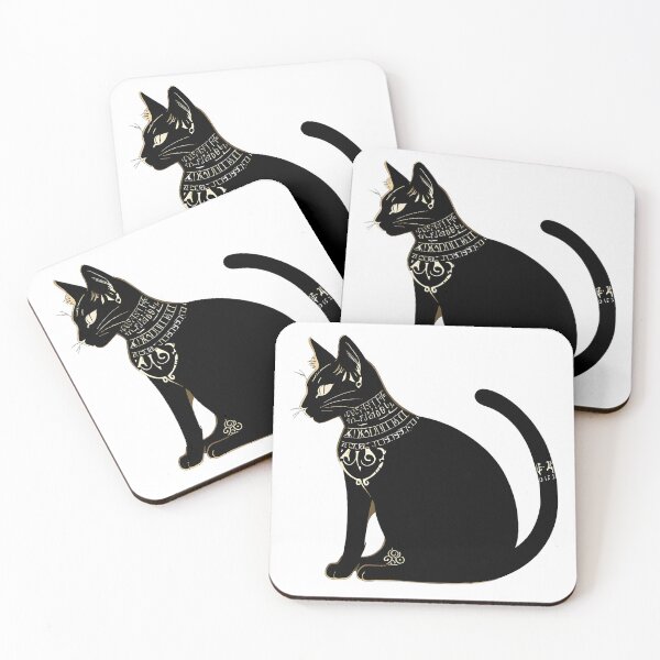 Item preview, Black Cat on White designed and sold by DevemDavam.