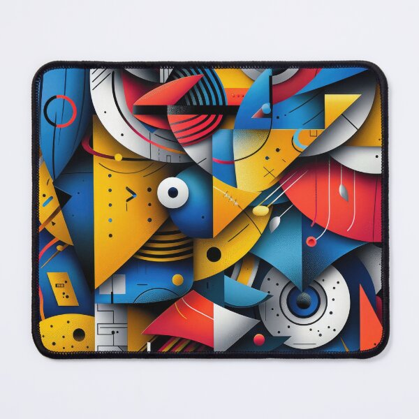 Item preview, Abstract Geometric Pattern in Blue, Red, and Yellow designed and sold by RGShirtWorks.