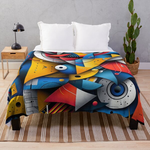 Item preview, Abstract Geometric Pattern in Blue, Red, and Yellow designed and sold by RGShirtWorks.