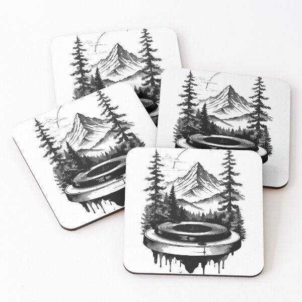 Item preview, Artistic Mountain Landscape - Nature and Music Blend designed and sold by TurtleDojo.