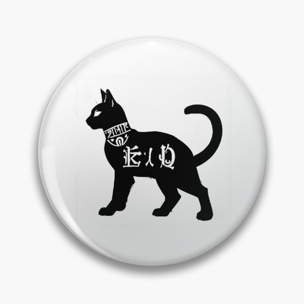 Item preview, Black Cat with Calligraphy II designed and sold by DevemDavam.