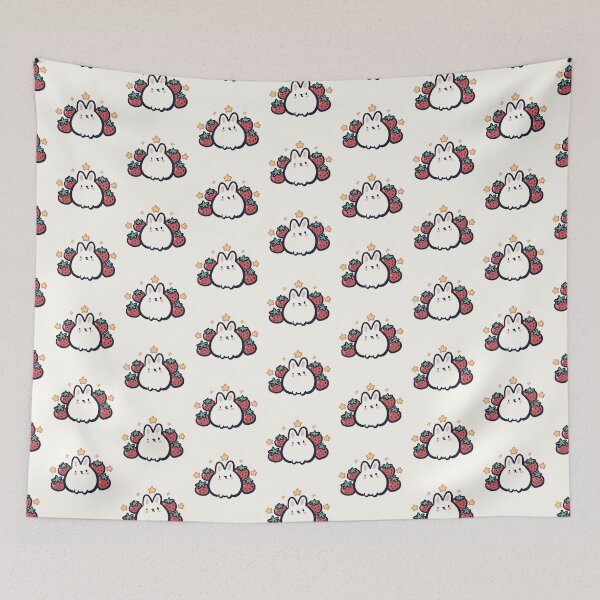 Item preview, Cute Bunny and strawberries  designed and sold by Artofmayara.