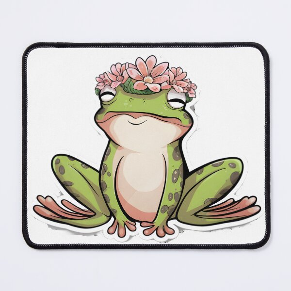 Item preview, Cool Flower-Crowned Frog Butt Sticker designed and sold by DIUMERI.