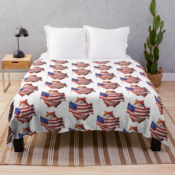 Item preview, Patriotic fat cat loves America designed and sold by Eeconte.