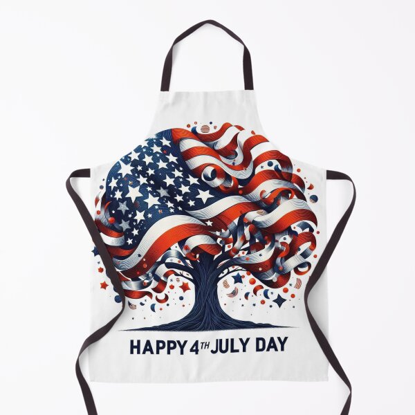 Item preview, American Flag Tree Happy 4th July Day designed and sold by Nanthanon.