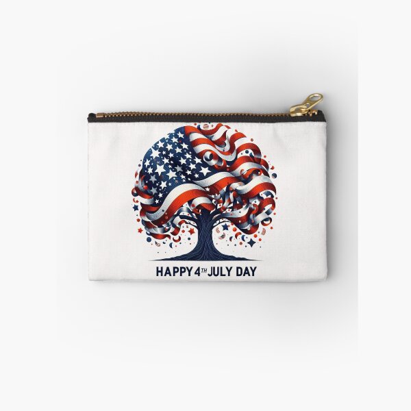 Item preview, American Flag Tree Happy 4th July Day designed and sold by Nanthanon.