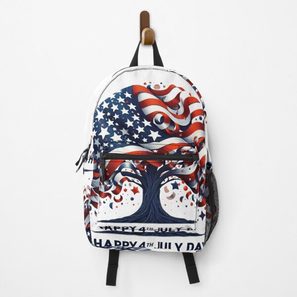 Item preview, American Flag Tree Happy 4th July Day designed and sold by Nanthanon.